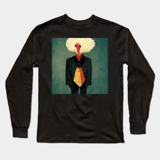 Turkey thanksgiving wears a formal suit Long Sleeve T-Shirt